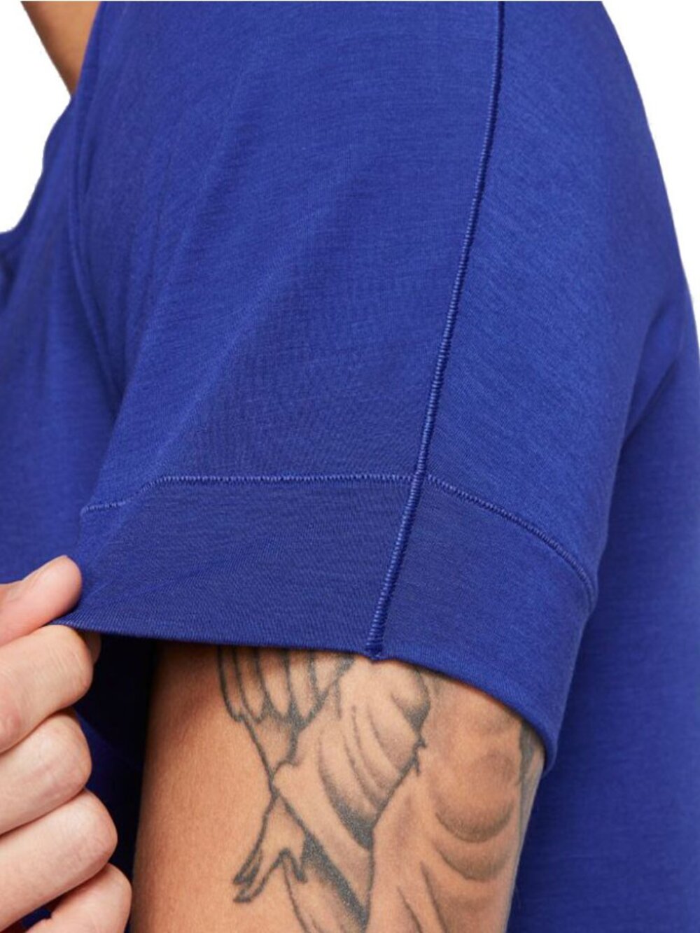Nike Yoga Dri-FIT Men's Short-Sleeve Top Deep Royal Size Medium (Slim Fit) - Picture 3 of 10